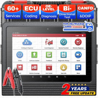 LAUNCH X431 PRO3S+ V5.0 PRO Bidirectional Car Diagnostic Scanner Tool Key Coding