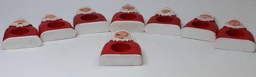 Handbemalte Holz Weihnachtsmann Serviettenringe Weihnachten Urlaub Tischdeko 8 Stück - Bild 12 von 12