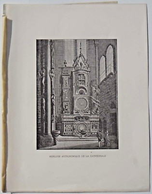 Grabado Strassburg, Reloj Astronómico de La Catedral