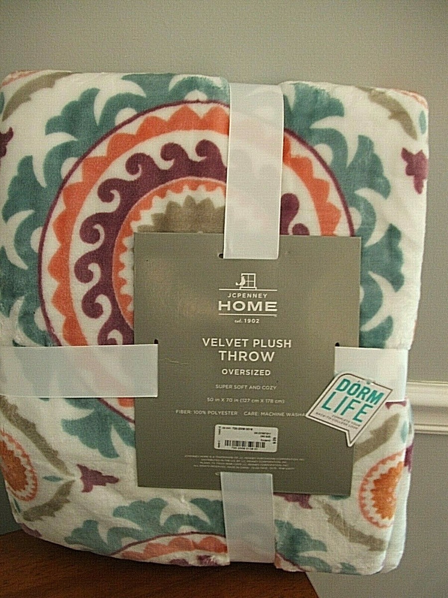 Velvet Plush Blanket Jcpenney Home Blanket NWT PENNEY'S