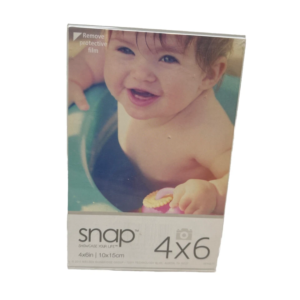 Snap 4x6” Clear Acrylic Self Standing Photo Frame 3 Pack - Image 2 of 4