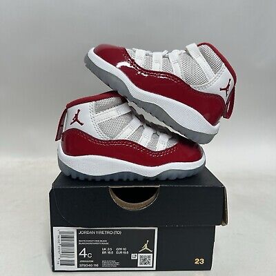 Nike Air Jordan 11 Retro TD “Cherry Red White” 378040-116 4C Nike Air Jordan 11 Retro TD “Cherry Red White” 378040-116 4C