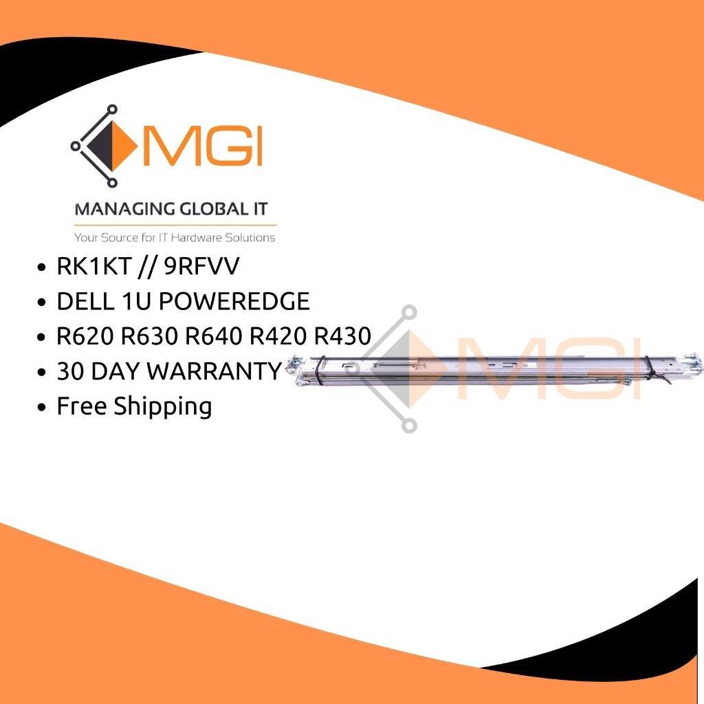 : dell poweredge r620 r630 r420 r430 r320 r720 r720xd... RK1KT // 9RFVV DELL 1U POWEREDGE RAIL R620 R630 R640 R420 R430 M13G0 ...