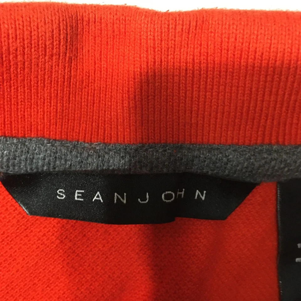 Camisa Polo Vintage SEAN JOHN Naranja Logo Para Hombre Talla Grande Diseñador Hinchado LXIX Foto 4 de 4