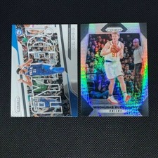 2018-19 Panini Prizm Joel Embiid Hyped & 2017 Mindaugas Kuzminskas Prizm Hyper