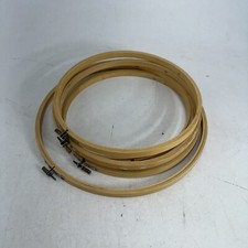 Lot of Wooden Embroidery Hoop 4- 10" Hoops, 1- 12" Hoop