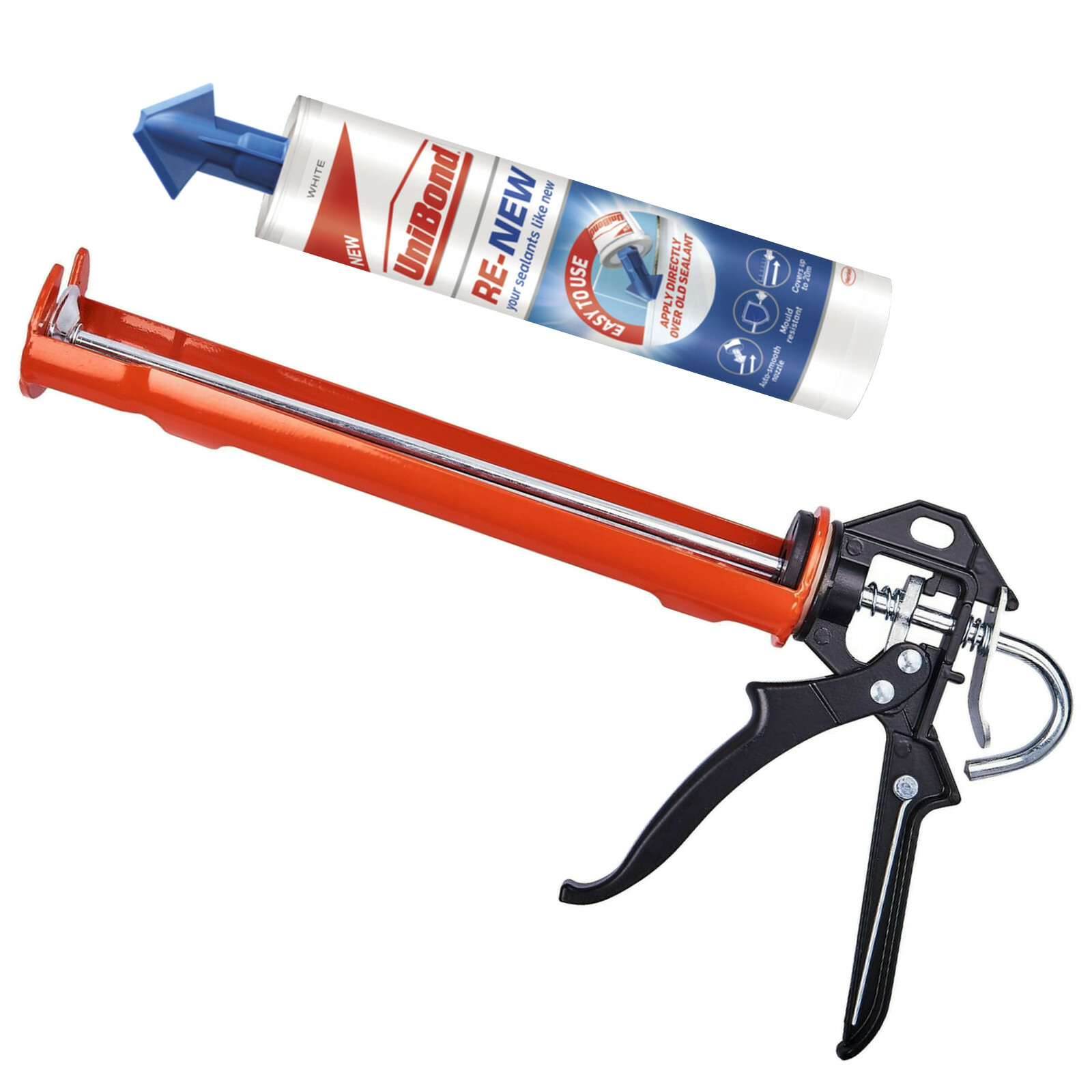 Unibond Re-New Silicone Sealant Anti Mould Kitchen Bathroom Bath Shower ...