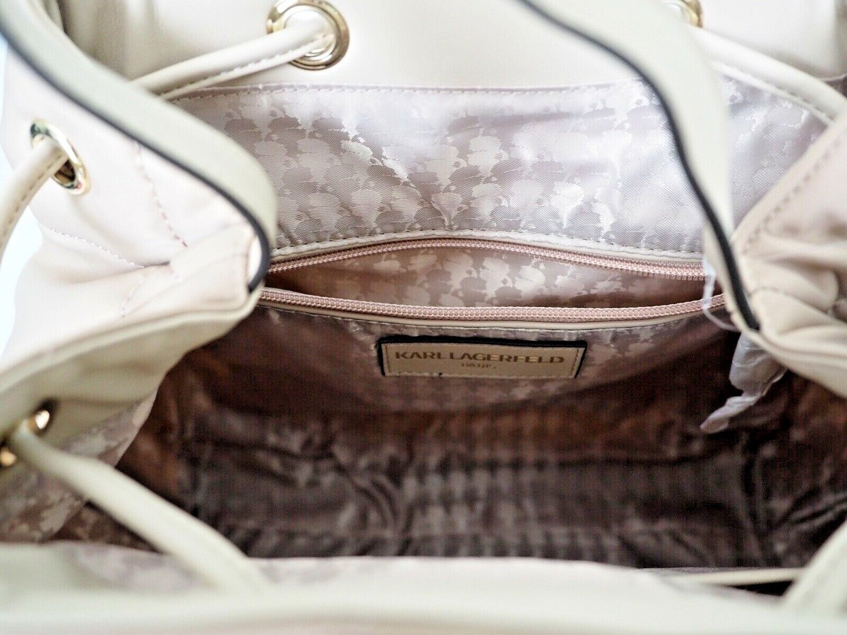 Karl Lagerfeld Quilted Nylon Quincy Backpack Karl Lagerfeld Beige Medium Backpack Quilted Nylon Quincy  main image 2