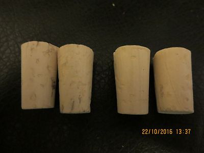 Cork, pointed cork, natural 10-13 mm, 4 pieces