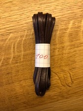 1 Paar Schnürsenkel flach gewachst / ca. 100 cm Lang /  0,5 cm Breit schokobraun