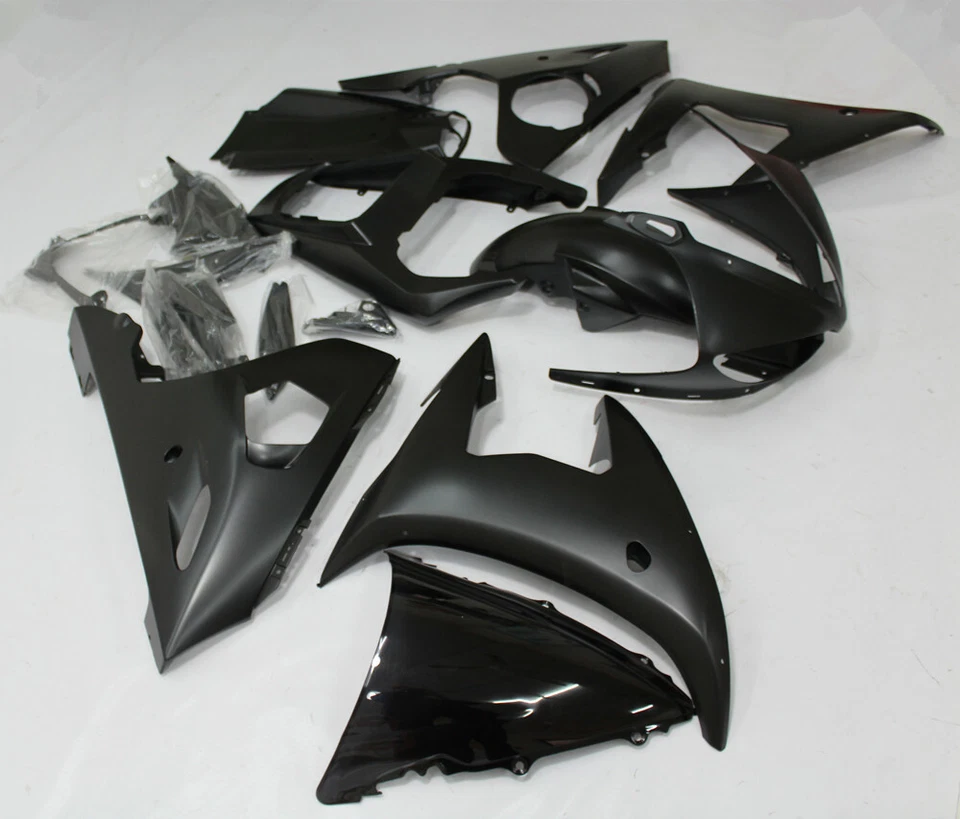Motocycle Injection Bodywork Fairing Kit For Yamaha YZF R6 2003 2004 Matte Black - Imagem 3 de 4