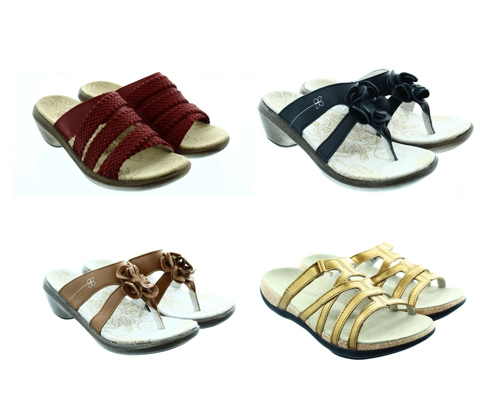Spenco Orthotic Sandals Womens Total Arch Support Non-Slip Slide On Shoes