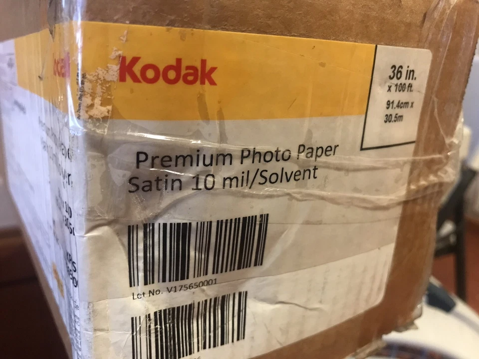 Kodak KPPS36 Premium Photo Paper Gloss Satin 10 mil/solvent 36" X 100Ft - Image 3 of 3
