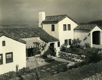 USA Kalifornien Palos Verdes Halbinsel Haus Garten altes Foto 1920er