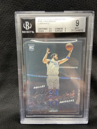 2018 Chronicles Luminance Luka Doncic RC Rookie Card #166 BGS Graded 9 Mint A52 - Photo 1 sur 3