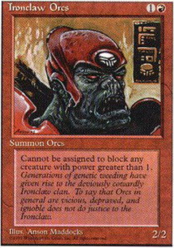 Ironclaw Orcs NM, English MTG Fourth Edition