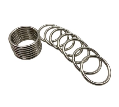 Metal Welded O-Rings Nickel Plated 2.5  Round Lot of 12