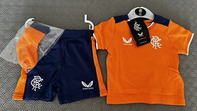 Glasgow Rangers Away Baby Kit 0-3 Months Babies Football Shirt