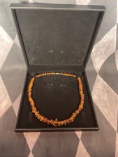 Vintage Amber neclace 51cm hand knotted  Boxed 
