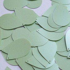 Teardrop Sequin 1.5" Mint Green Opaque Satin Pearl Couture paillette Made in USA