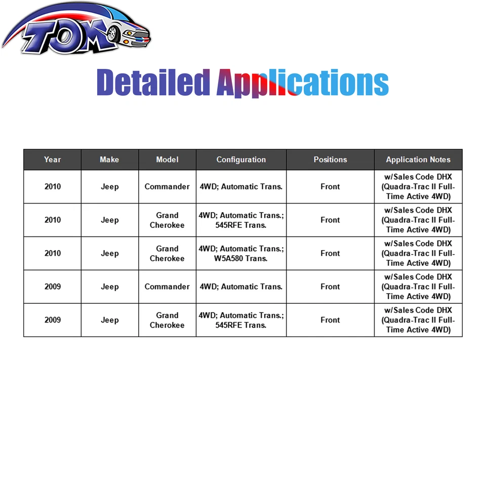 Front Drive Shaft Assembly For Jeep Commander Grand Cherokee 2007-2010 938-137 Foto 2 de 4