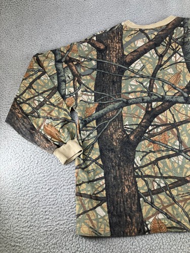 Vintage Ideal Camo Shirt Mens 3XL Green Sky Line Camo Apparition 90s Hunting USA - Picture 15 of 19