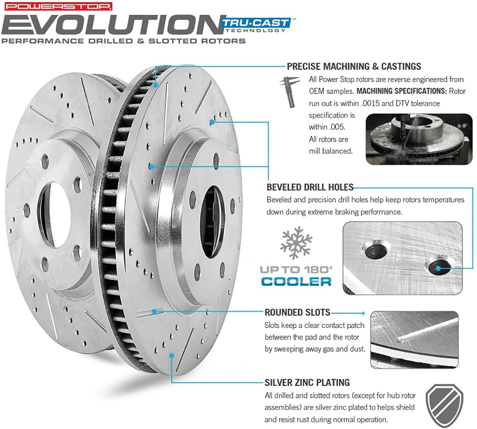 Power Stop (K6371) Z23 Evolution Sport Brake Kit, Rear for Dodge Dart 2003-2006 - Image 4 of 4