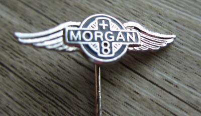 MORGAN Nadel, kein Pin / Pins: MORGAN + plus 8 Logo - emailliert - selten!