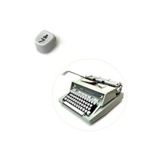 White SEVEN 7 Key for Hermes 3000 Typewriter Vtg Media Boxy Keyboard Keytop Part thumbnail