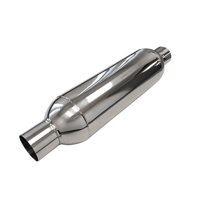 2.5''  Inlet/Outlet Universal Turbine Muffler  26'' OAL 6'' Body Stainless Steel