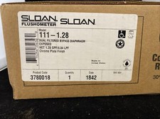 Sloan 111-1.28 DFB Manual Flush Top Spud Flushometer  - Chrome New