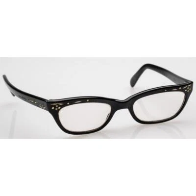 Vintage 50s Paris Pearl and Rhinestone inlay Cat eye Eyeglass Frames - Image 1 of 4