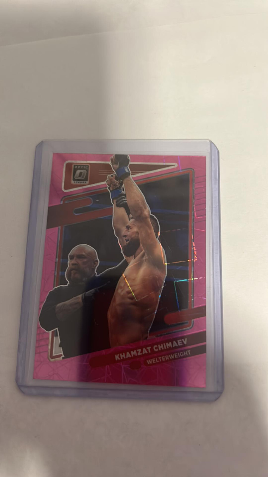 2022 Panini Donruss Optic UFC pink Velocity Prizm Khamzat Chimaev #72 *142 /79