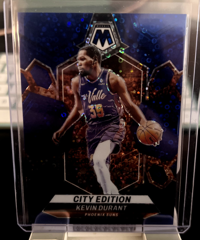 2023-24 Mosaic Kevin Durant City Edition Blue Disco/85
