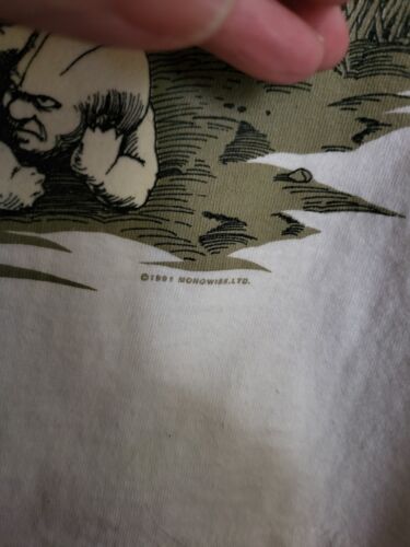 ✝Vintage 1991 Ozzy Osbourne Large Shirt Cross Crucifixion Glow in the Dark White - Picture 6 of 11