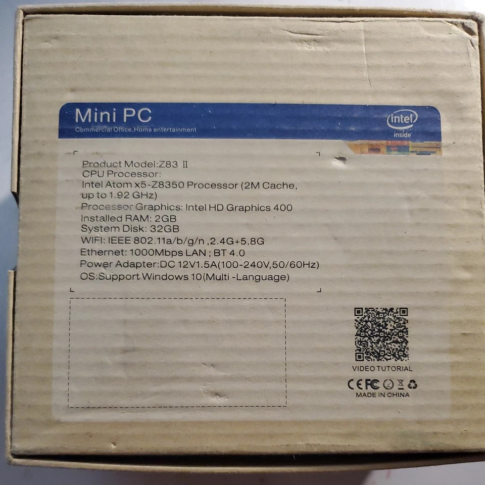 Pigflytech Mini Desktop Z83 II, Windows 10, Intel Atom x5-Z8350, 2GB/ 32GB - Image 2 of 4