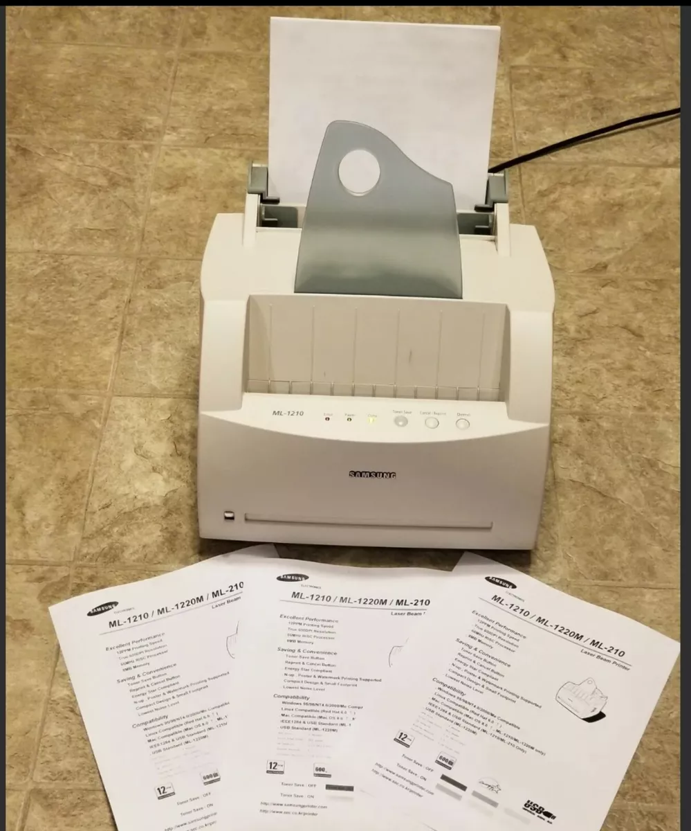 Samsung ML-1210 MONOCHROME LASER PRINTER FULLY FUNCTIONAL! CLEAN.