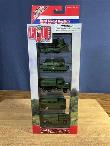 2001 Gi Joe Metal Maisto Diecast Vehicles with Plastic Dog Tags Set Of 5