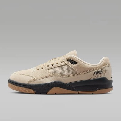 Size 10.5 - Nike Jordan Flight Court Beige Rattan Gum Sneakers HF3255-200 Men's