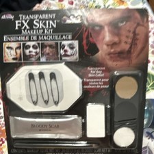 Fun World Transparent FX Skin Makeup Complete Kit Bloody Scab Halloween