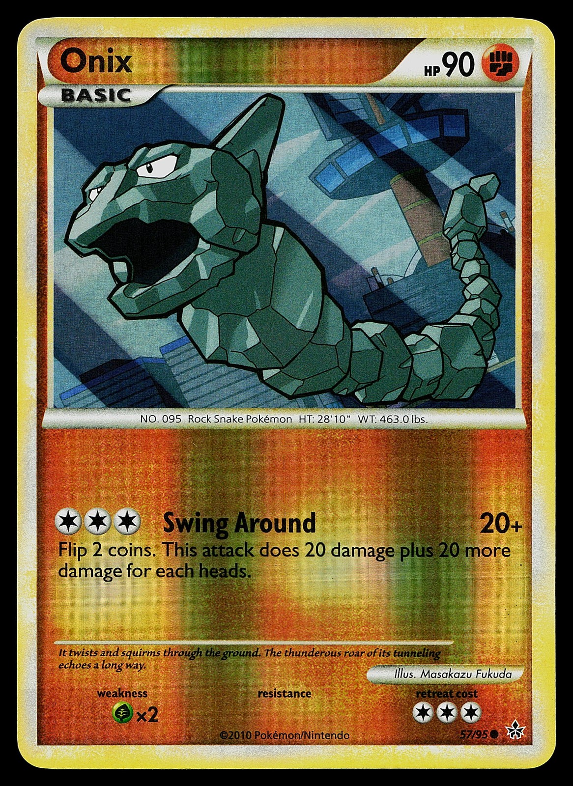 Pokemon Card - Onix Unleashed 57/95 Reverse Holo