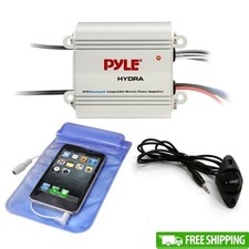 Bluetooth Waterproof Marine Amplifier Kit 2 Channel 400W Audio Power System New