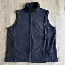 Berghaus Mens Fleece Gilet XXL 2XL Black Bodywarmer Vest Full Zip 