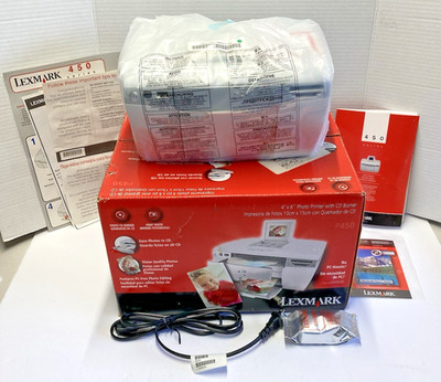 Lexmark P450 Digital Photo Inkjet Printer w/CD Burner Complete New Open Box