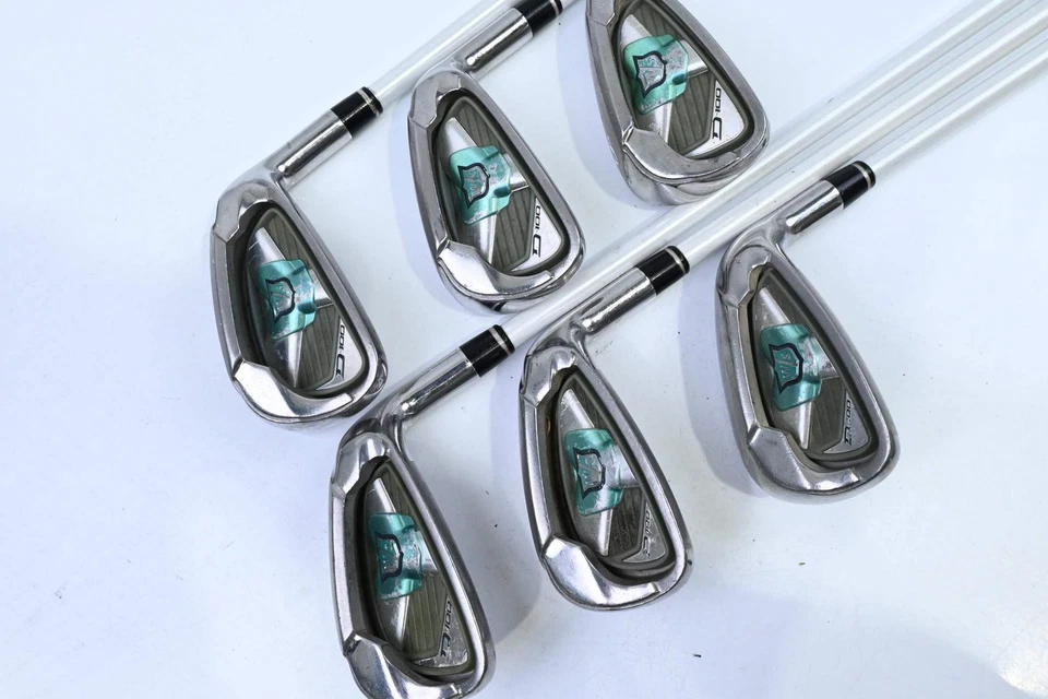 Ladies Wilson D100 Irons / 6-PW+SW / Ladies Flex UST Mamiya SL 50 Shafts - Image 2 of 4