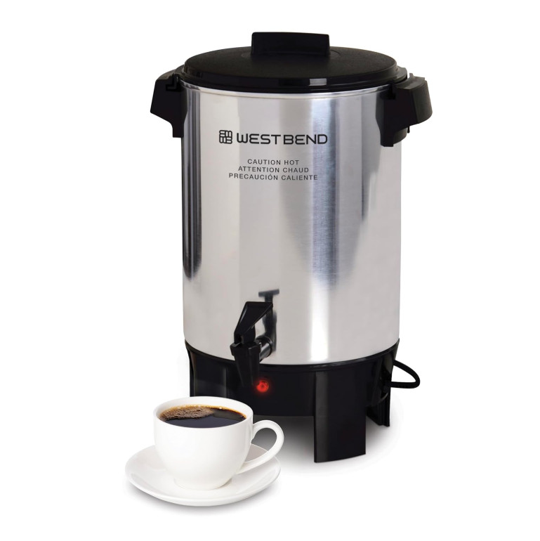 Coffee Urn Highly-Polished Aluminum Features Automatic Tempe