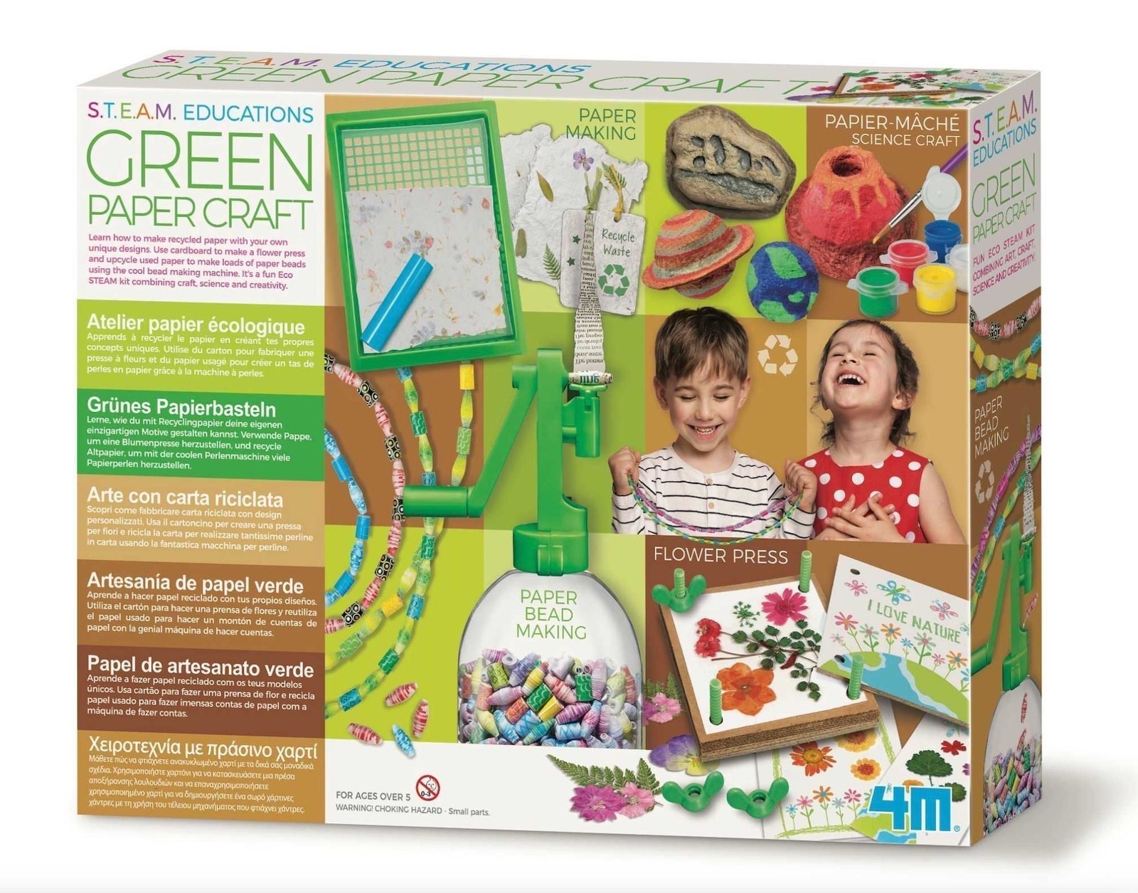 Gadget - 4M: Kit Deluxe Steam - Arte Con Carta Riciclata - 4m