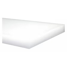 Off-White Hdpe Sheet Stock 48" L X 24" W X 0.063" Thick, 1Zan8