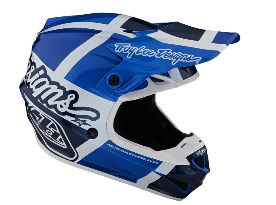NEW Troy Lee Designs SE4 POLY QUATTRO Motocross Helmet W/MIPS Blue SIze Small