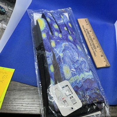 women's Touch & Go gloves purple/black one size smart phone touch finger. S41